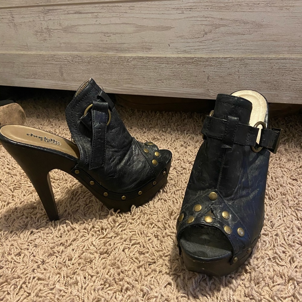 black heels